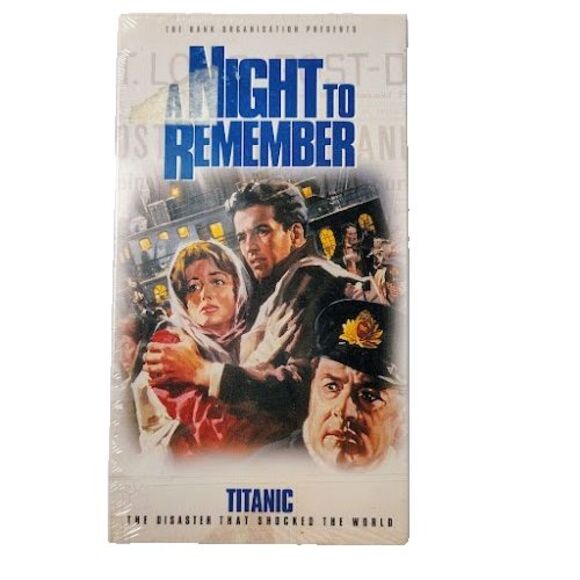 A Night to Remember VHS 1958 Movie B&W NR Titanic Disaster NEW Kenneth Moore - Picture 1 of 3